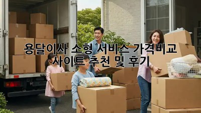 용달이사 소형 서비스: 가격비교 사이트 추천 및 후기