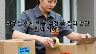 사무실 이사? 비용 걱정 뚝! 절약 방안 완벽 가이드